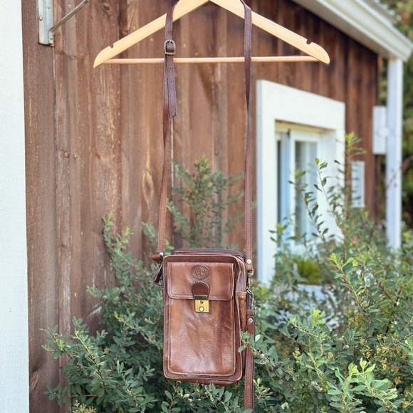 Vintage Crossbody Purse and Organizer - brown Leather - Picture 3 of 9